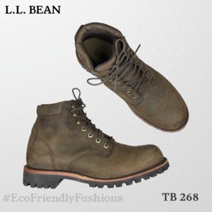 LL Bean Mens Brown Katahdin Iron Works Tek 2.5 Leather Boots Size 11.5M